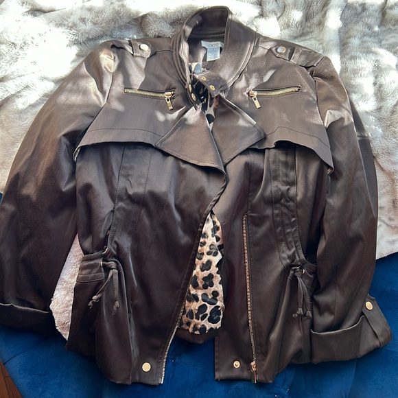 Cache Jacket Blazer brown Sz small EUC like new - Picture 1 of 5